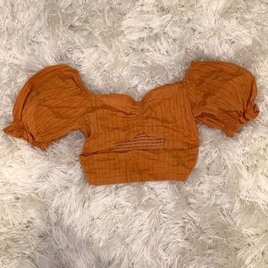 Cut-Out Puff Sleeve Top